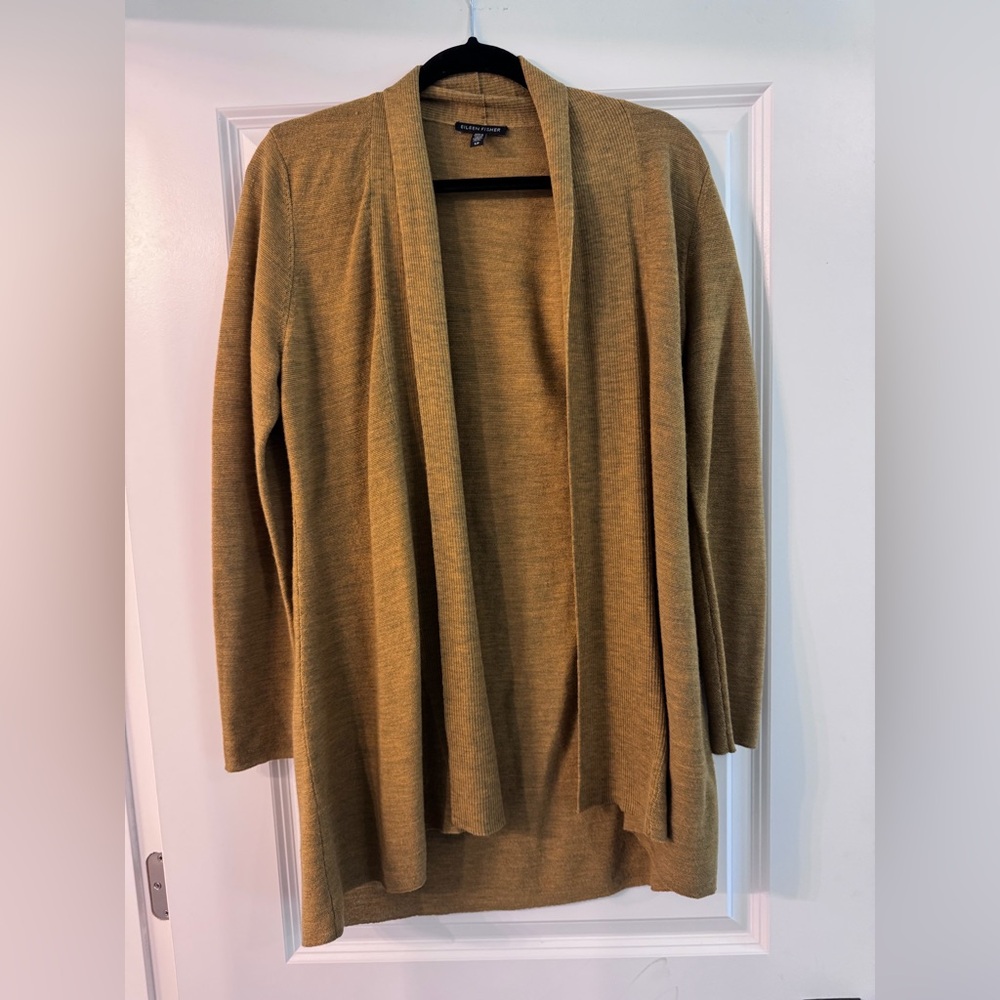 Eileen Fisher Open Drape Cardigan - Mustard